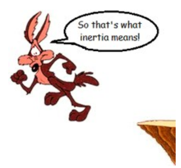 Wile E. Coyote corriendo sobre el vacío